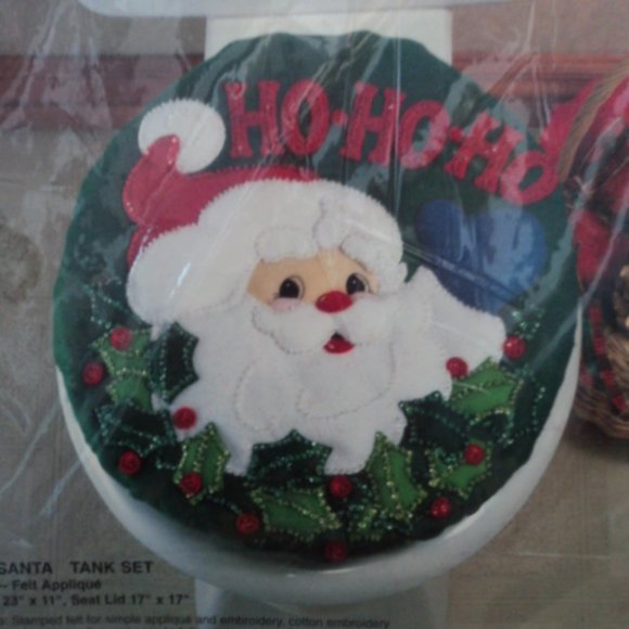Bucilla craft felt kit "Ho Ho Santa" tank set - Picture 2 of 5